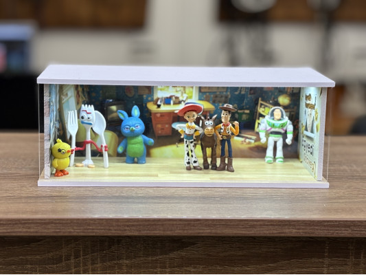Toy story theme + custom text and photo + with LED light