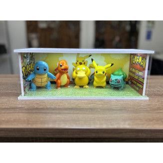 Pokemon themed diorama + with characters + unique photo and text  + with LED light