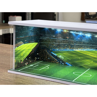 Football themed diorama 1, with 2 chooseable character + with Custom photo + text, with LED light