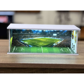 Football themed diorama 1, with 2 chooseable character + with Custom photo + text, with LED light