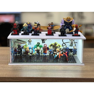 Marvel themed diorama + custom photo and text + with LED light