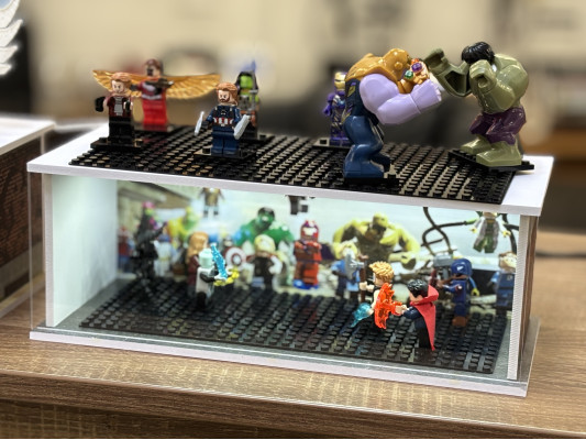 Marvel themed diorama + with Characters, with LED light