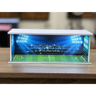 Football themed diorama 2, with 2 chooseable character + with Custom photo + text, with Led light