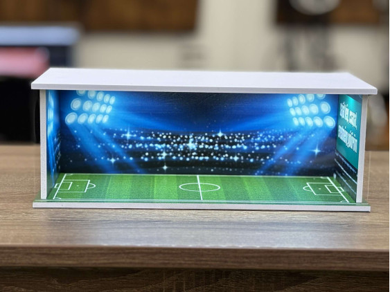 Football themed diorama 2, with Custom photo + text, with LED light